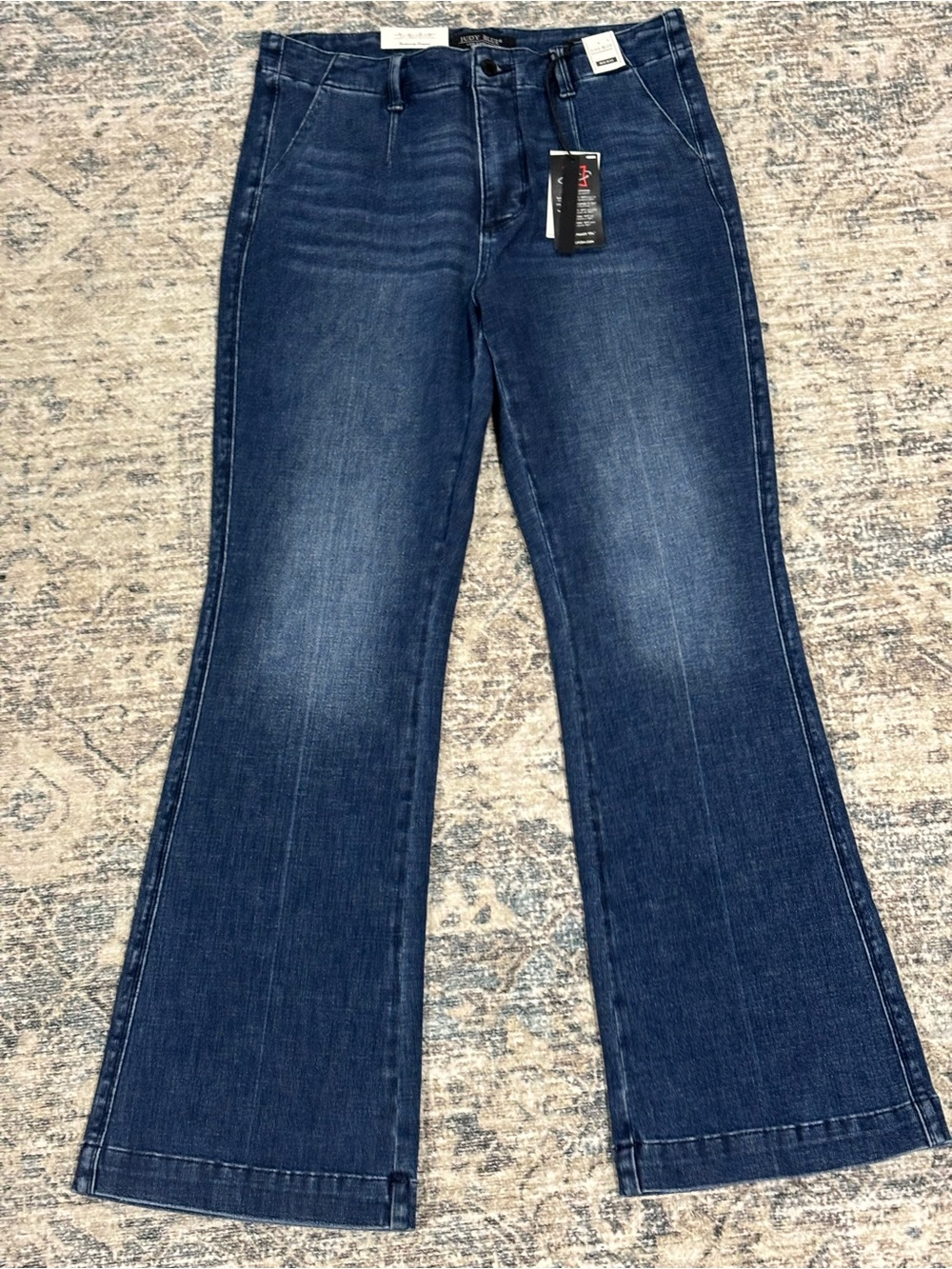 Judy Blue Indigo Wide Leg Flare Trousers/Jeans